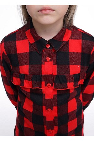 #97296 Рубашка красный/чёрный