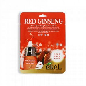 Ekel Red Ginseng Ultra Hydrating Essence Mask - Тканевая маска с экстрактом красного женьшеня 1шт