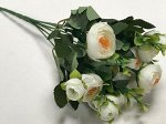 Букет пионов мини 29 см цвет белый
