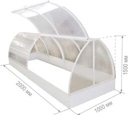 Парник Парник "Бабочка" 1,2х1,2х2,0м без сотового поликарбоната
Мат. изделия: сталь