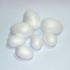 Яйцо пенопласт 6,5 см 5 шт (натуральная величина куриного яйца)