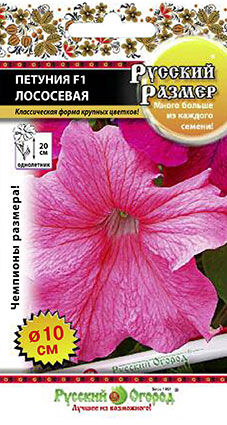 Цветы Петуния F1 Русский размер лососевая (15шт)