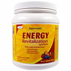 Enzymatic Therapy, Fatigued to Fantastic!, Energy Revitalization System, Berry Splash Flavor, 1,3 фунта (609 г)