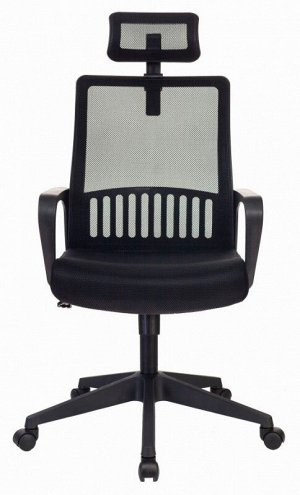 Кресло Бюрократ MC-201-H черный TW-01 TW-11 с подголов. крестовина пластик