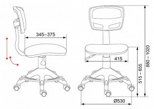 Кресло детское Бюрократ CH-299-F мультиколор абстракция сетка/ткань крестовина пластик подст.для ног