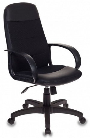 Кресло руководителя Бюрократ CH-808AXSN черный текстиль/эко.кожа крестовина пластик