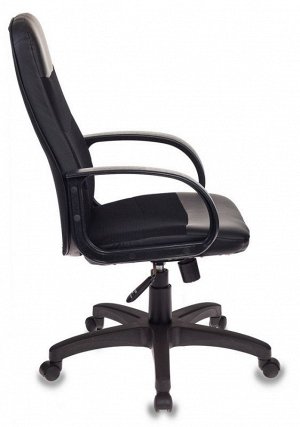 Кресло руководителя Бюрократ CH-808AXSN черный текстиль/эко.кожа крестовина пластик
