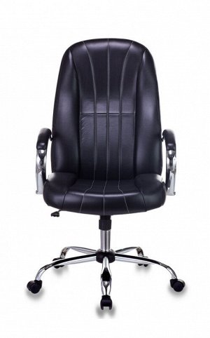 Кресло руководителя Бюрократ T-898SL черный Leather Venge Black эко.кожа крестовина металл хром