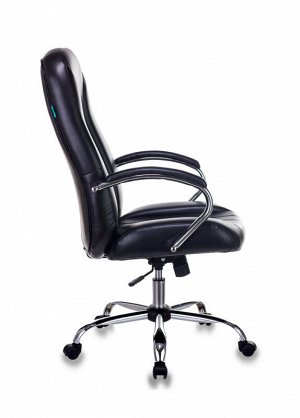 Кресло руководителя Бюрократ T-898SL черный Leather Venge Black эко.кожа крестовина металл хром
