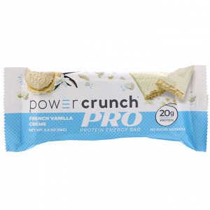 BNRG, Power Crunch Protein Energy Bar, PRO, French Vanilla Cr?me, 12 Bars, 2.0 oz (58 g) Each