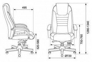 Кресло руководителя Бюрократ T-9923WALNUT черный кожа крестовина металл/дерево