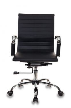 Кресло руководителя Бюрократ CH-883-LOW черный эко.кожа низк.спин. крестовина металл хром