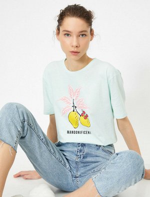 Футболка манго мятная