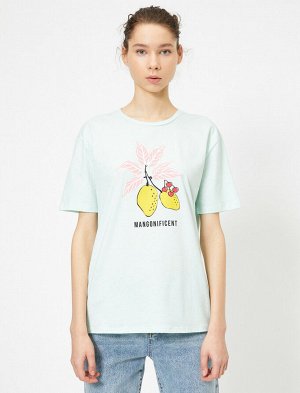 Футболка манго мятная
