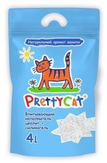 PrettyCat наполнитель глиняный впитывающий с део-кристаллами "Aroma Fruit"  2 кг (4 литра)