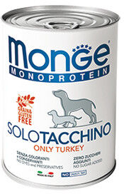 Monge Dog Monoprotein Solo B&S консервы для собак паштет из индейки 400г