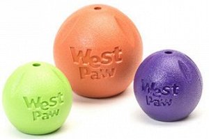 West Paw Zogoflex игрушка для собак мячик Rando 6 см оранжевый СКИДКА 20%