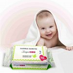Влажные салфетки &quot;ЭлараKIDS&quot; Зеленый чай, 70шт
