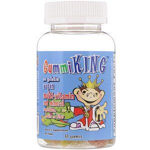 GummiKing, Мультивитаминно-минеральная добавка, с овощами, фруктами и волокнами, для детей