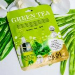 Ekel Green Tea Ultra Hydrating Essence Mask Увлажняющая тонизирующая тканевая маска с экстрактом зелёного чая