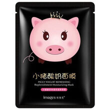 ЙОГУРТОВАЯ МАСКА ДЛЯ ЛИЦА С БАМБУКОВЫМ УГЛЕМ "PIGGY YOGURT REFRESHING BLACK" , 25 г