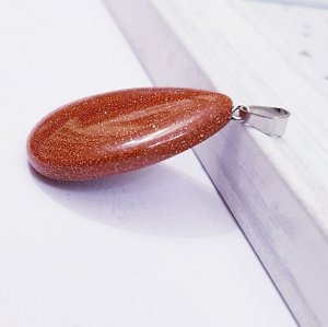 Кулон Авантюрин коричневый натуральный камень