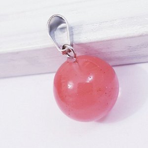 Кулон Розовый халцедон натуральный камень