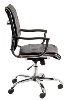 Кресло руководителя Бюрократ Ch-994AXSN черный искусственная кожа низк.спин. крестовина металл хром