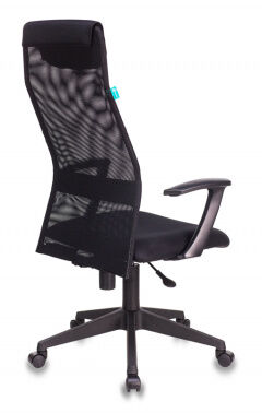 Кресло руководителя Бюрократ KB-8N черный TW-01 TW-11 сетка/ткань с подголов. крестовина пластик