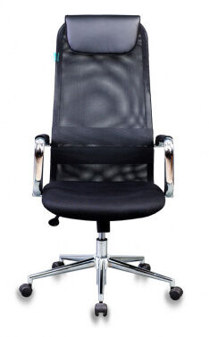 Кресло руководителя Бюрократ KB-9N черный TW-01 TW-11 сетка/ткань с подголов. крестовина металл хром