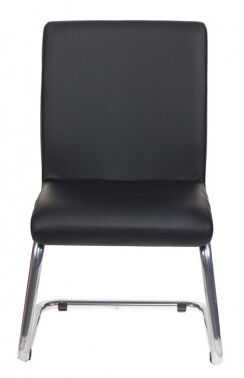 Кресло Бюрократ CH-250-V черный искусственная кожа полозья металл хром