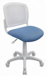 Кресло детское Бюрократ CH-W296NX/26-24 спинка сетка белый TW-15 сиденье голубой 26-24 (пластик белый)