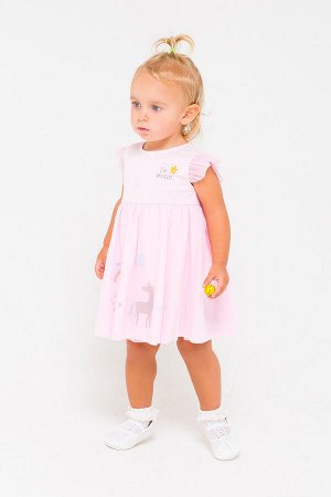 Платье для девочки Crockid КР 5611 розовое облако к249