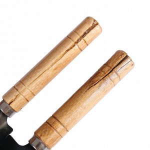 УЦЕНКА Набор садового инструмента, 3 предмета: рыхлитель, 2 совка, длина 20 см, деревянные МИКС ручки