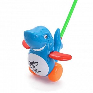Каталка на палочке «Акула», цвета МИКС