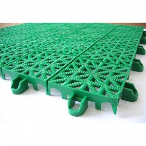 Модульное пластиковое покрытие для пола, 33 х 33 х 0,9 см, цвет зеленый