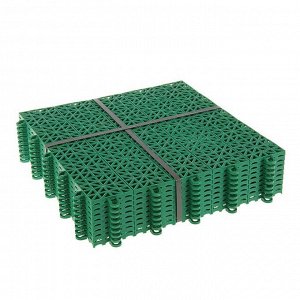 Модульное пластиковое покрытие 33 х 33 х 0,9 см, зеленый