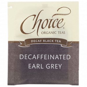 Choice Organic Teas, Органический чай Эрл Грей без кофеина, черный чай без кофеина, 16 пакетиков, 1,1 унции (32 г)