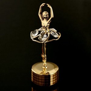 Музыкальный сувенир с кристаллами Сваровски "Балерина" 14,4х5,5 см