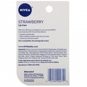 Nivea, Lip Care, Strawberry, 2 Pack, 0.17 oz (4.8 g) Each