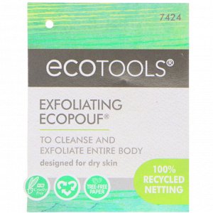 EcoTools, Отшелушивающий спонж EcoPouf, 1 спонж