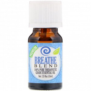 Healing Solutions, 100% Pure Therapeutic Grade Essential Oil, Breathe Blend, 0.33 fl oz (10 ml)