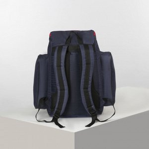 Рюкзак туристический, 35 л, отдел на молнии, 3 наружных кармана, цвет синий
