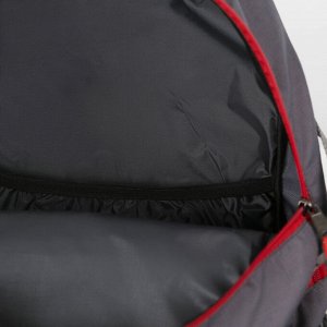 Рюкзак туристический, 35 л, 2 отдела на молниях, наружный карман, цвет серый/красный