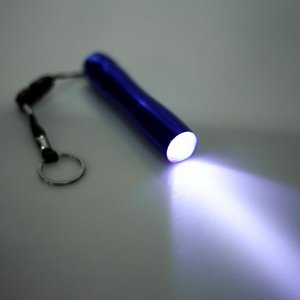 Фонарь ручной в виде гантели, 1 LED, 1 АА, микс, 9.5х2 см