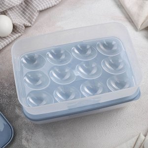 Набор контейнеров для яиц, 2 шт, 22,5?15?7,5 см, цвет МИКС