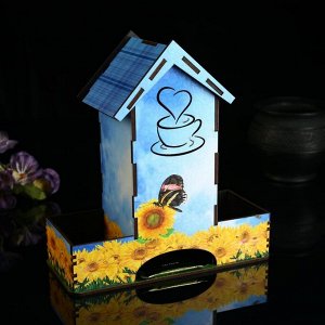Чайный домик с отсеками для хранения "Желтые цветы"