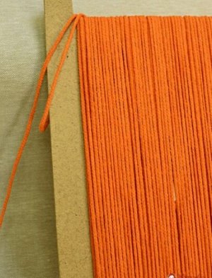 Шнур цв.оранжевый, 3 мм, хлопок-100%