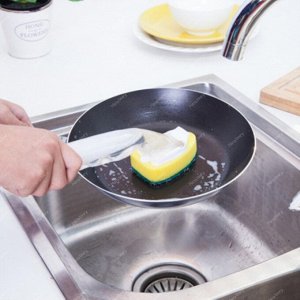 Губки (2шт) для мытья посуды с дозатором моющего средства.