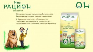 НАШ РАЦИОН  Мясное ассорти корм для собак 15 кг